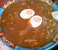 「カレーラーメン+半ライス（650円?+150円）」@手打らーめん 珍來 つくば松代店の写真