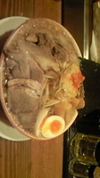 「メガ豚野郎ラーメン(大盛)ニンニク＋アブラ」@重厚煮干中華そば 大ふく屋 上野店の写真