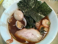 「魚介味噌ラーメン 味玉 半ライス」@麺屋 優創の写真