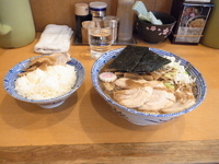 「特製中華そば大+ご飯」@中華蕎麦 とみ田の写真