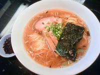 「中華そば+焦がしネギ+替え玉(小)」@中華そば 若松の写真