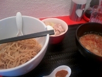 「ツケメン ブラック（中盛） アジタマ」@ツケメンヤ NB59の写真