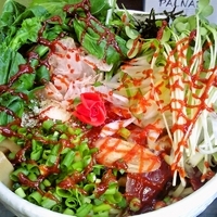 「まぜそばRED」@ラーメン専門店 E.Y 竹末の写真