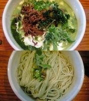 「豆崎緑子（まめざきみどりこ）+追加麺」@○麺堂の写真