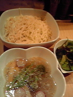 「4月限定 つけめん春味 あさりと春野菜風味」@菜の写真