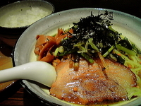 「煮干しと山葵の和え麺+ご飯 ※春の限定」@麺屋 利休の写真