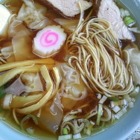 「ワンタンメン（麺硬め）¥600」@きんそばの写真