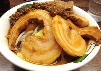 「雷そば+豚増し+カレー挽肉 【680円+200円+120円】」@雷 北松戸本店の写真