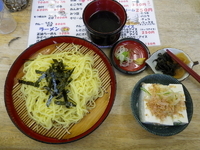 「ざるらーめん+冷やっこ」@さくらやの写真