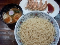 「つけ麺（あつもり）特盛り（440g）+餃子・味玉（ぱどサービス）」@麺座でんの写真