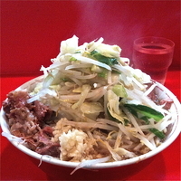 「ラーメン（野菜増し・ニンニク少し￥600）」@ラーメン二郎 府中店の写真