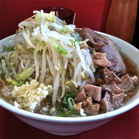 「小ラーメン（ニンニク少し・野菜増し￥700）」@ラーメン二郎 上野毛店の写真