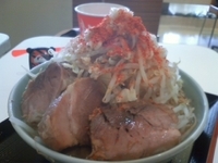 「ミソラーメン（並）780円 （ヤサイW・ニンニクW）+ 豚増し2」@ジャンクガレッジ イオンレイクタウンmori店の写真