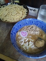 「つけめん + 豚ほぐし」@六厘舎 本店の写真