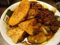 「雷そば・並（680円）+辛味（120円）+半豚増し（100円）」@雷 北松戸本店の写真