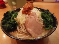 「角ふじ麺（値段失念）+ほうれん草増し（100円）」@常勝軒 本庄店の写真
