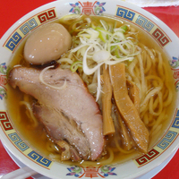 「ラーメン 600円 + 味付玉子 100円」@まるめん さむらいの写真