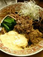 「【夜限定】和えまさら中盛（900円）+小ライス（100円）」@三四郎の写真