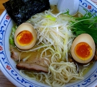 「ねぎ塩+味玉」@無添加らーめん舗 星の写真