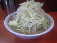 「ラーメン（カタメ/ニンニク少し,ヤサイ）」@ラーメン二郎 神田神保町店の写真