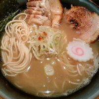 「肉煮干そば・塩（裏メニュー）¥750」@煮干soba 柘榴の写真