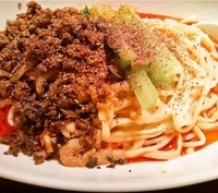 「つゆ無し担担麺 四辣（800円）」@四川担担麺 阿吽 湯島店の写真