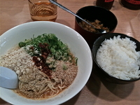 「冷し麻辣担々麺 ご飯セット（ザーサイ付）並盛￥700」@四川麻辣商人 吉祥寺店の写真