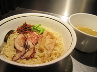 「グリーンカレーつけそば、ネギメシ」@BASSANOVAの写真