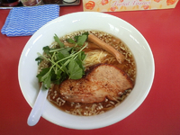 「ラーメン+餃子+小ライス」@らーめん二宮の写真