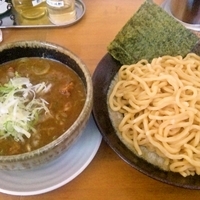 「角切り肉つけ麺（ライト） 1050円」@MENYA 食い味の道有楽の写真