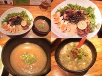 「[ 創作 ] 初鰹の冷たいつけ麺～チーズと豆の魚醤サラダ仕立て（」@麺や 庄のの写真