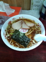 「支那そば（魚介） 680円+大盛160円」@白河中華そばの写真