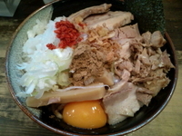 「まぜそば大盛 肉増し 魚粉多目」@狼煙 〜NOROSHI〜の写真