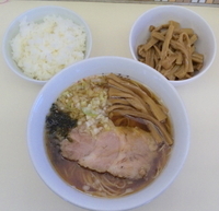 「中華そば+メンマ200円分+白飯」@中華そば ふくみみの写真