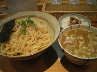 「つけめん大盛400g ￥750 サービスライス」@らーめん・つけ麺 我家の写真
