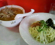 「スタミナつけ麺（みそ味） 500円」@ホームラン軒の写真