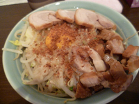 「あえそば（豚+アブラ+ニンニク）」@麺や あかつきの写真