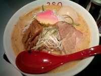 「3SOらーめん（味噌・L） 味付たまご」@RA-MEN 3SOの写真
