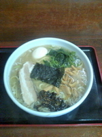 「中華そば 塩 細麺 中盛（850円）」@喜奴屋の写真