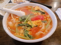 「トマト刀削麺 780円」@一球酒場の写真