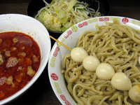 「大つけ麺（ヤサイニンニク:500g）+うずら@950+100」@蓮爾 さんこま店の写真