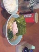 「ラーメン並 カタメコイメオオメ 無料ライス中 650」@武蔵家Paul柳萬の写真