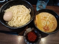 「つけ麺（大盛）+味玉+辛味」@麺や 蒼 AOIの写真