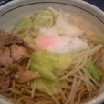 あぶら麺大盛り+肉盛り+野菜増し+温泉玉子