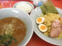 「極濃和風魚介とんこつつけ麺+ライス 「790円+30円」」@ラーメン山岡家 野田店の写真