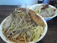 「雷そば味噌特盛+半肉野菜マシ」@雷 北松戸本店の写真