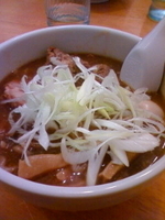 「濃厚煮干しそば+替え玉+味玉+ヘタ肉」@麺処 慶の写真