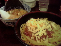 「今日の和え麺『キーマチーズカレー麺』」@つけ麺 紅葉の写真