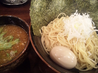「のり玉つけそば（850円）」@なにわ製麺 誉商店の写真
