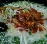 「ホルモンメン750円」@屋台ラーメンとんこつ貴生の写真